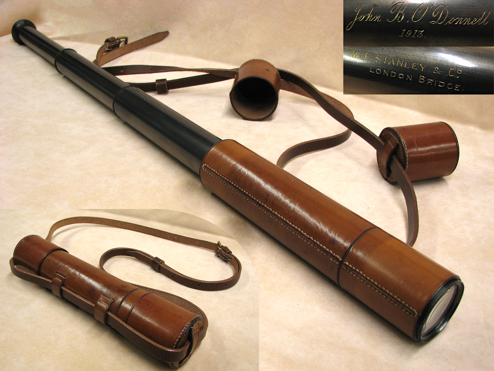 Stanley 3 draw field telescope owned by John B O'Donnell